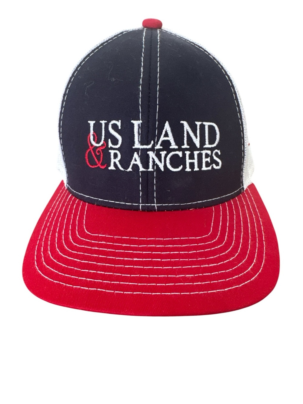 Red and Navy Logo Trucker Hat Cowboy Cowgirl Ranchers